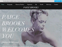 Tablet Screenshot of paigebrooks.com